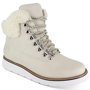 Esprit Wisdom Fur-Collar Hiker Booties